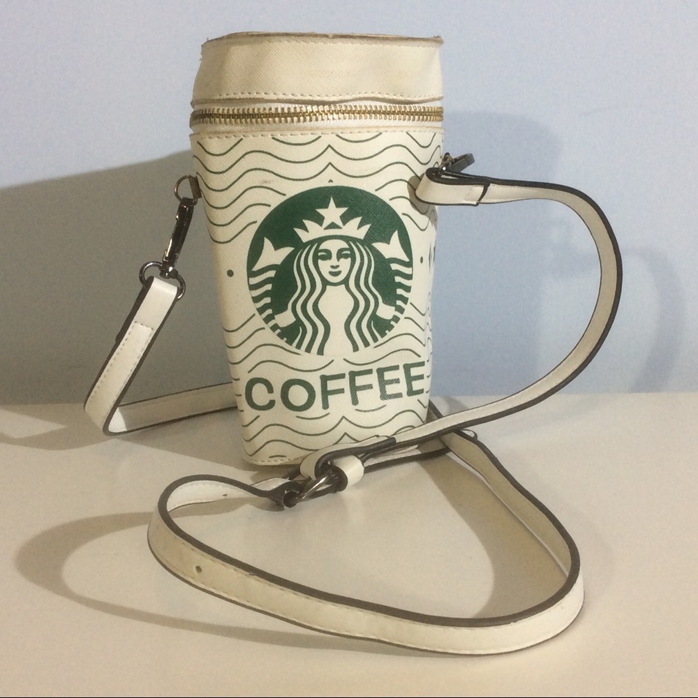 Starbucks Tumbler Mug Cup Shaped Purse Crossbody Bag Zip *REPLACEMENT STRAP